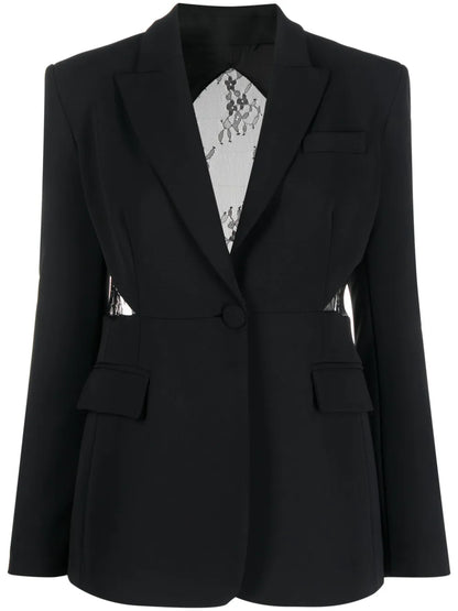 Lace-Panelled Blazer