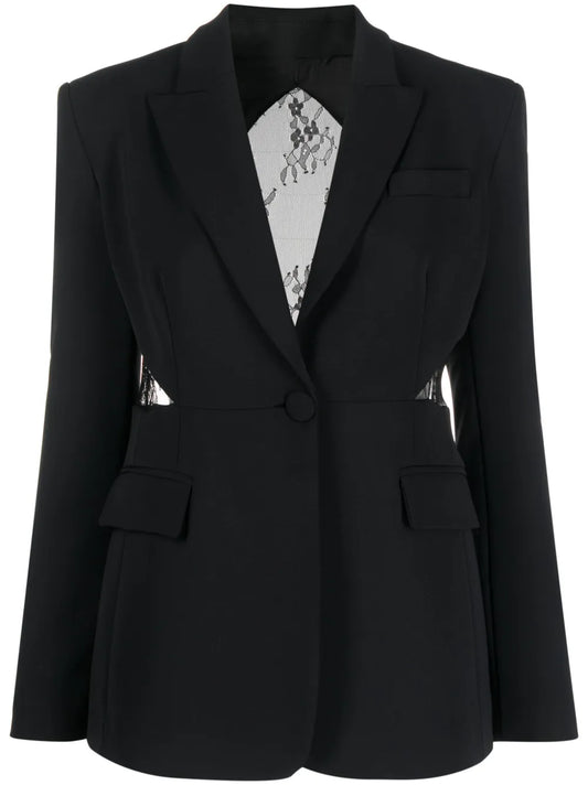 Lace-Panelled Blazer