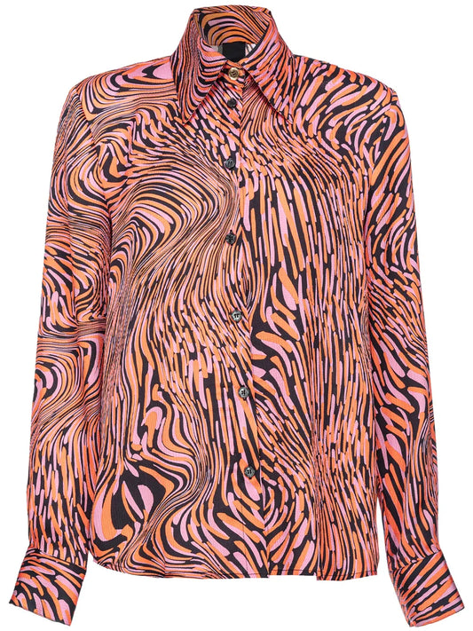 Graphic-Print Buttoned Shirt