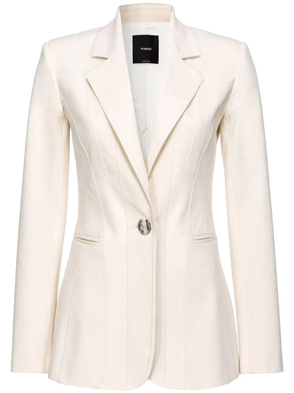 Single-Breasted Cotton Blazer