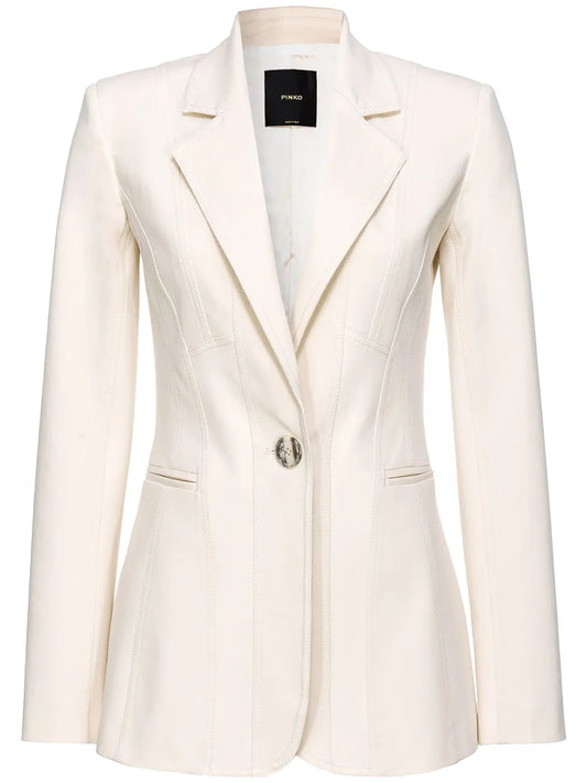 Single-Breasted Cotton Blazer