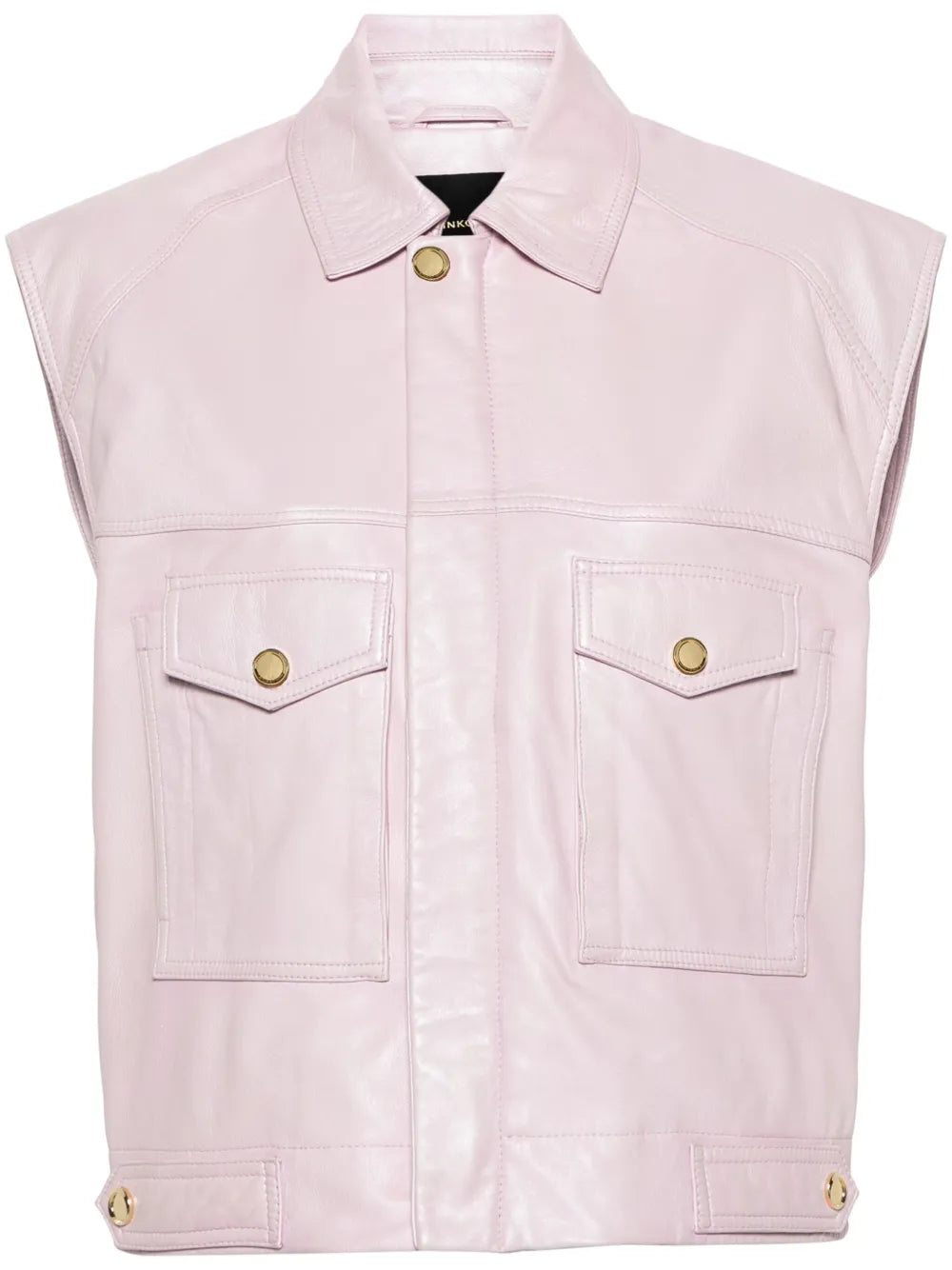Sleeveless Leather Gilet