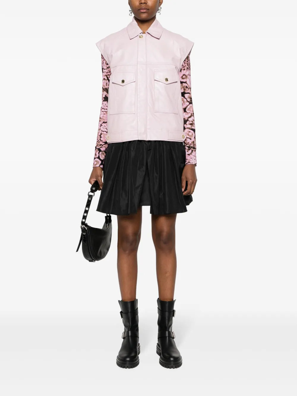 Sleeveless Leather Gilet