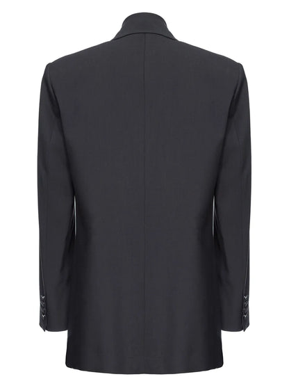 Crystal-Embellished Double-Breasted Blazer