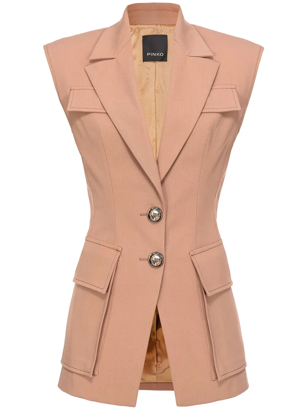 Single-Breasted Twill Waistcoat