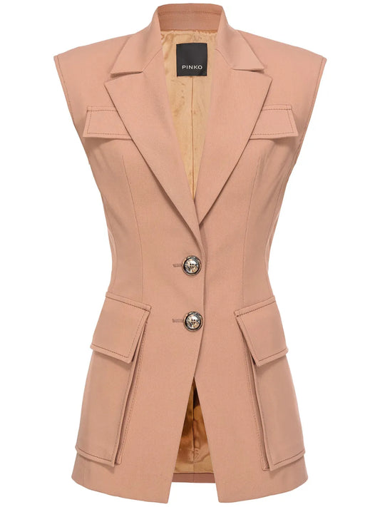 Single-Breasted Twill Waistcoat