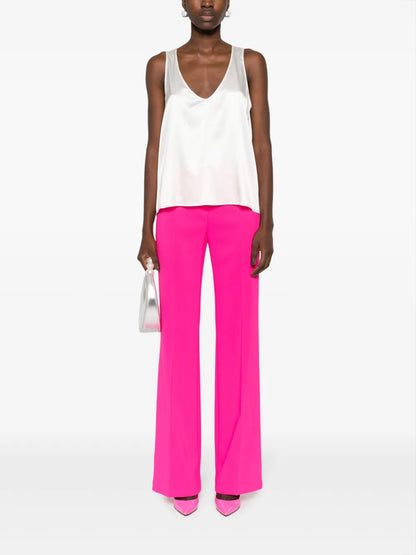 Satin-Finish Sleeveless Top