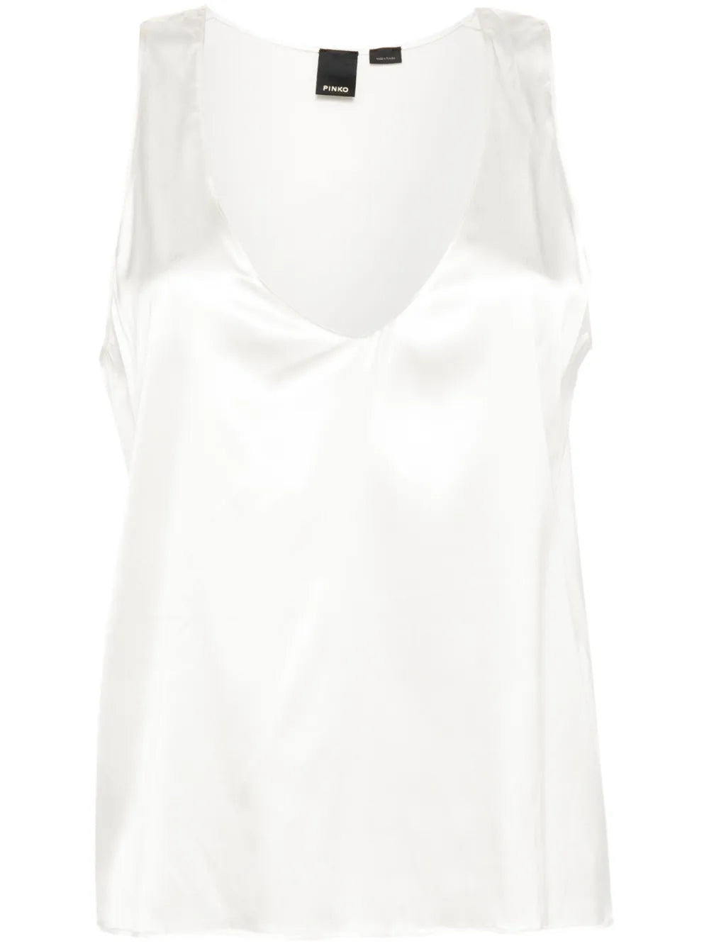 Satin-Finish Sleeveless Top