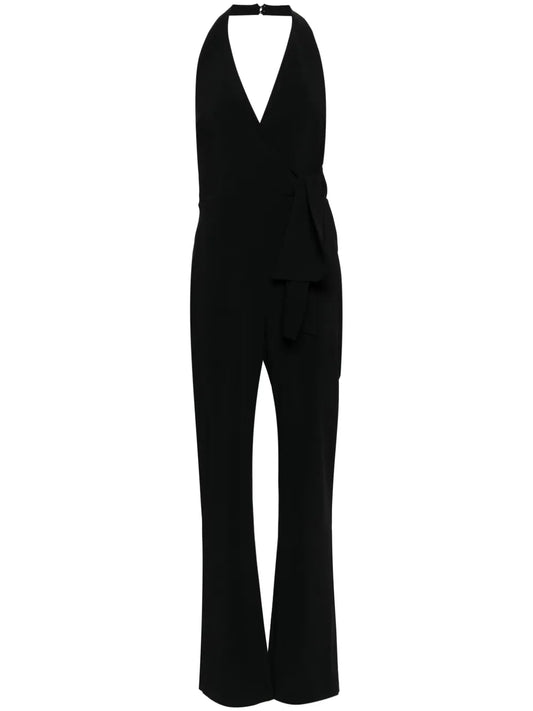 Knot-Detail Halterneck Jumpsuit