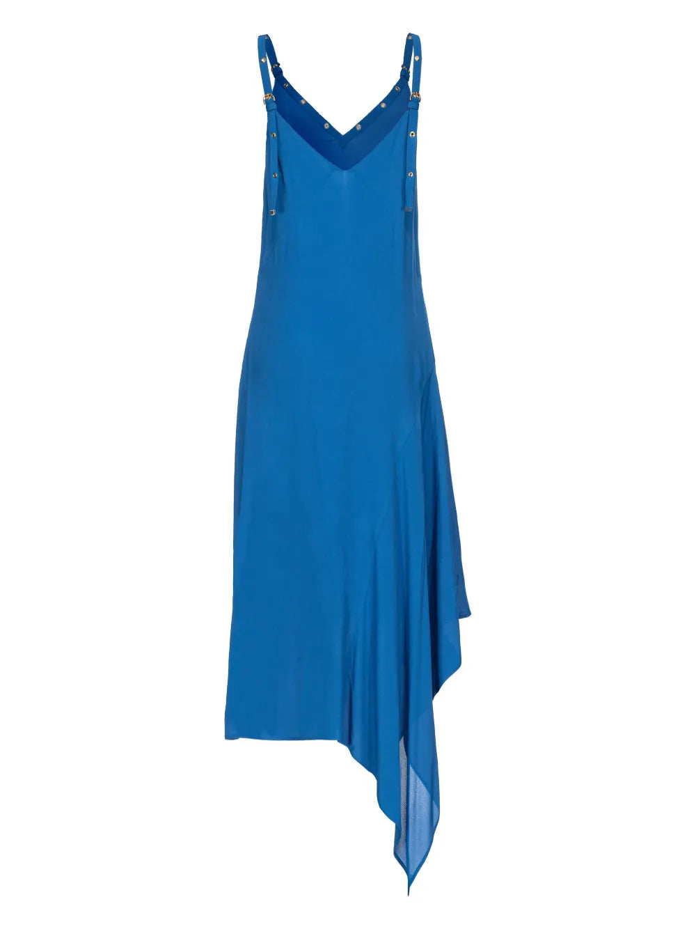Asymmetric Studded V-Neck Dress