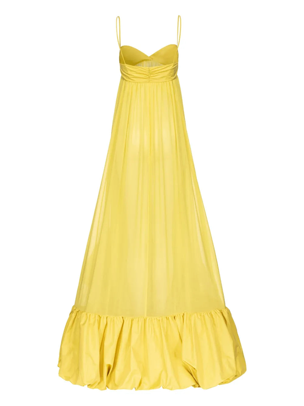 V-Neck Ruffled Gown