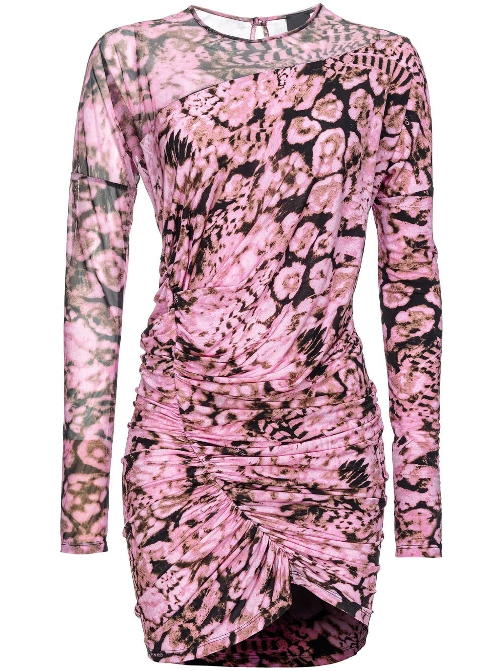 Floral-Print Ruched Minidress