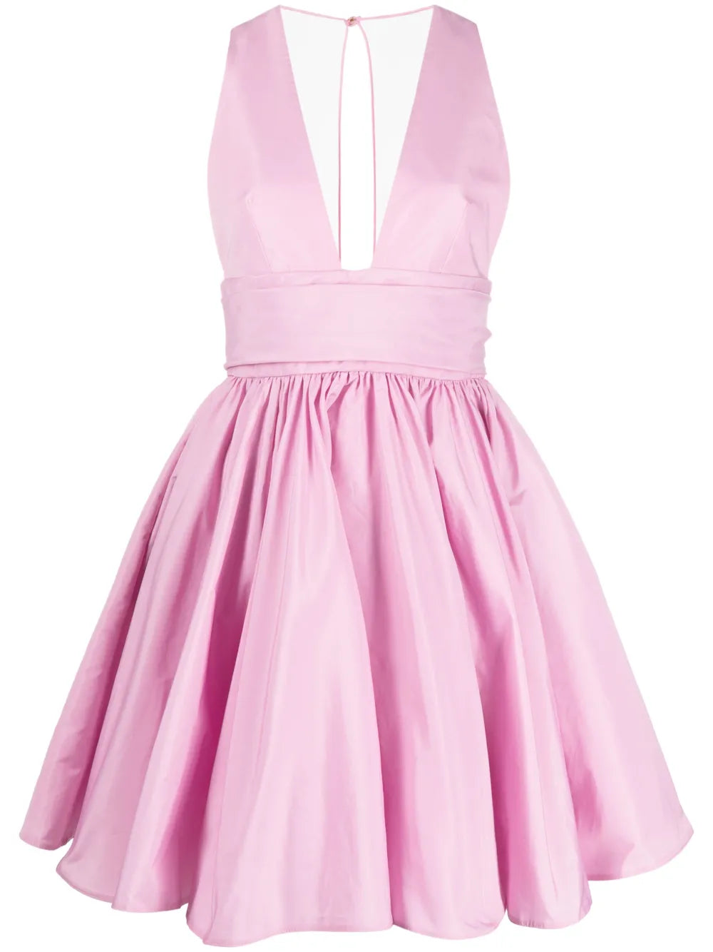 Ruffle-Hem V-Neck Minidress