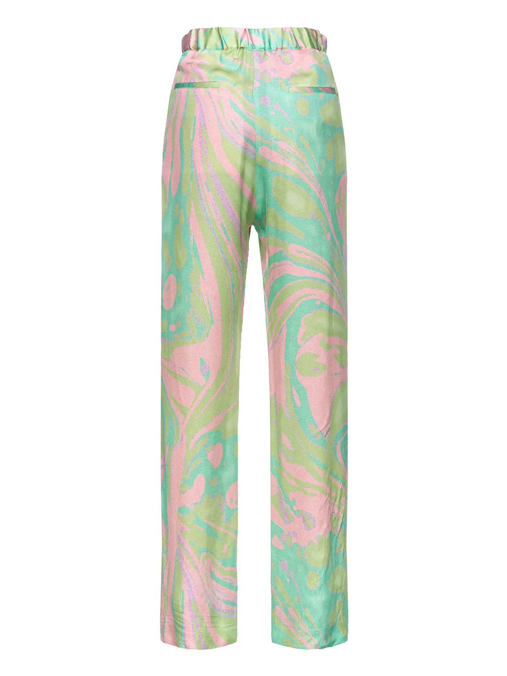 Abstract-Print Straight-Leg Trousers
