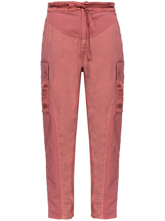 High-Waisted Tapered Cargo Trousers