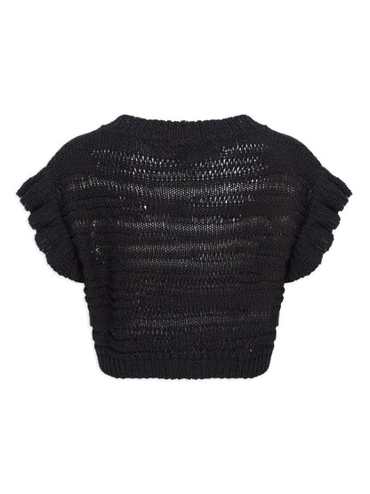 Open-Knit Crop Top