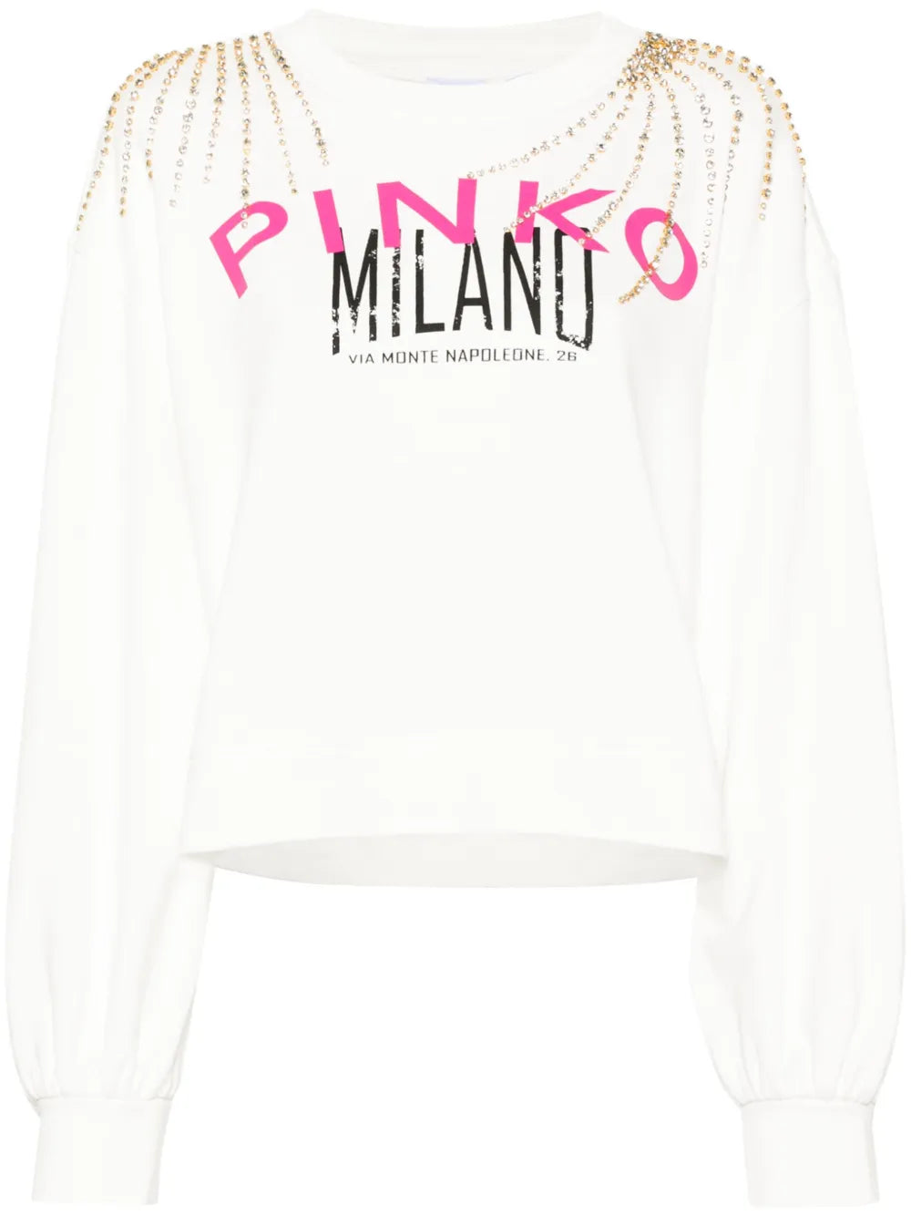 Logo-Print Crystal-Embellished Sweatshirt