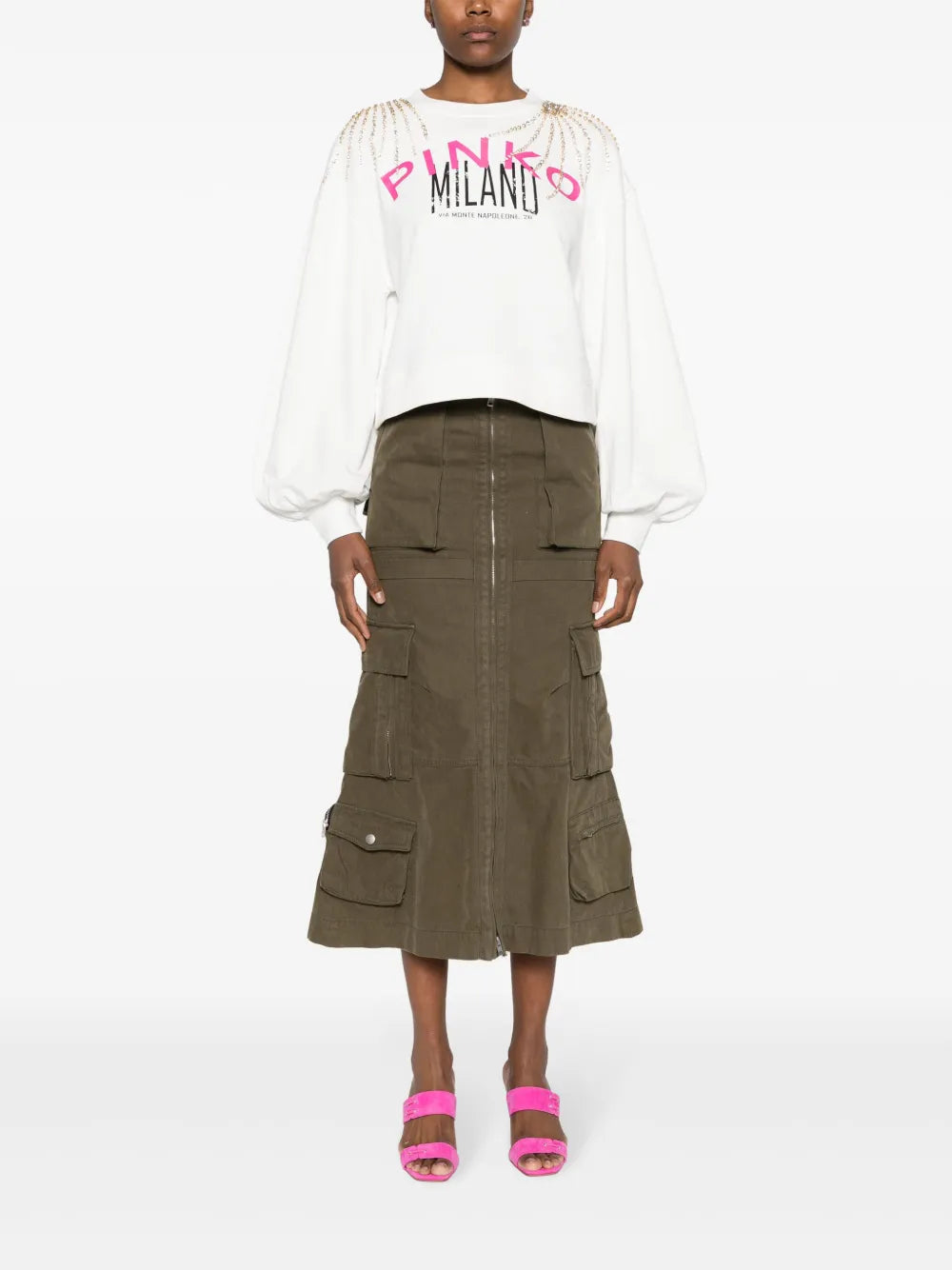 Logo-Print Crystal-Embellished Sweatshirt