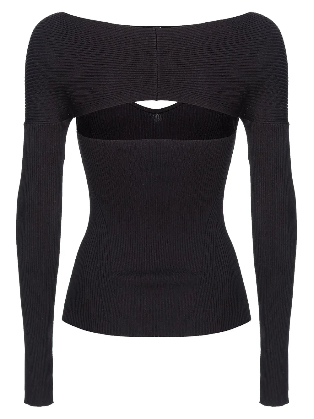 Cut-Out Ribbed-Knit Jumper