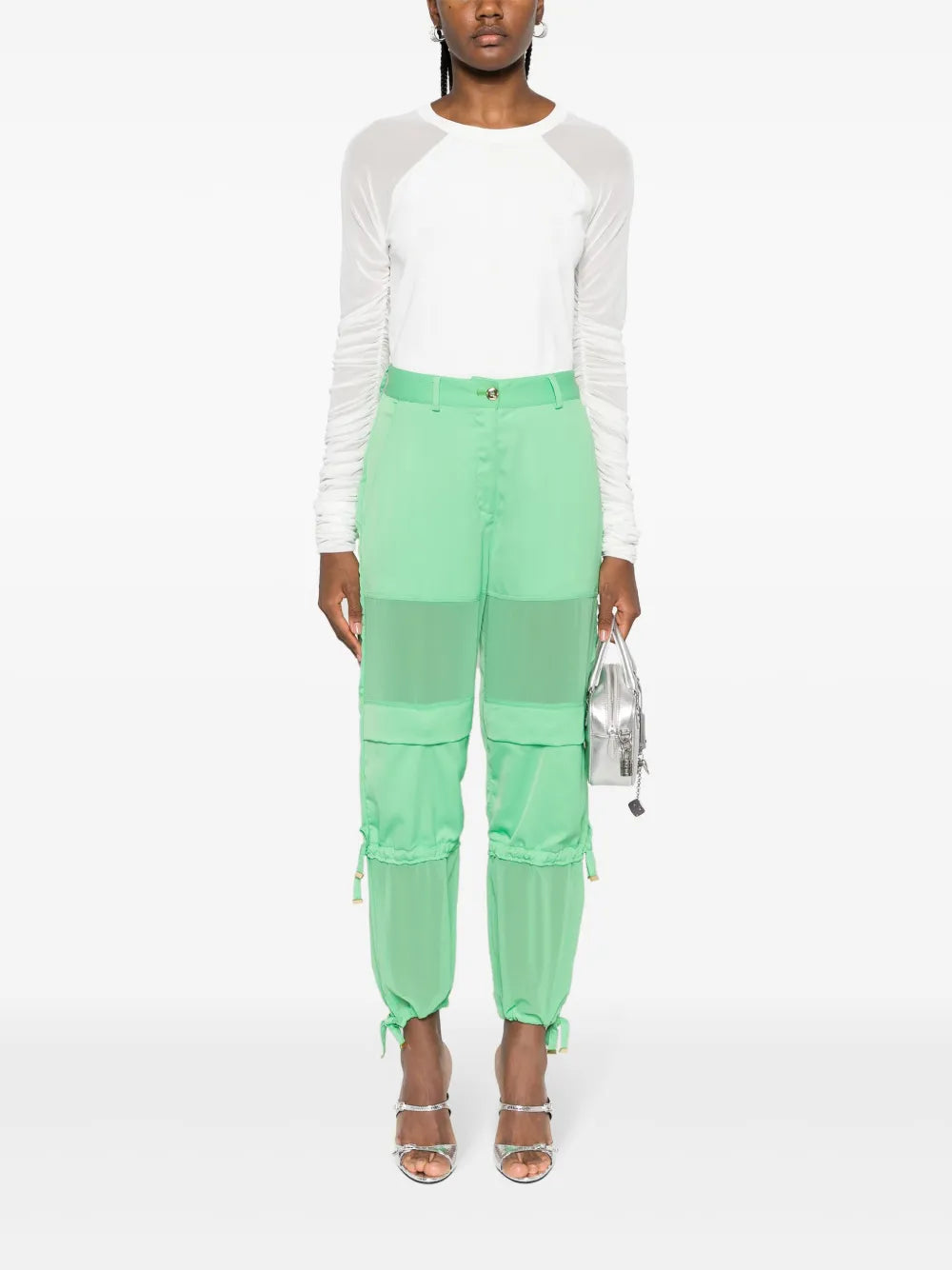 High-Waisted Cargo Trousers