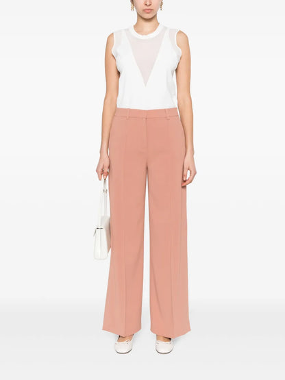 Semi-Sheer Embroidered Logo Top