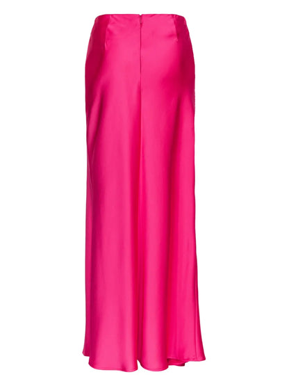 Draped Front-Slit Maxi Skirt