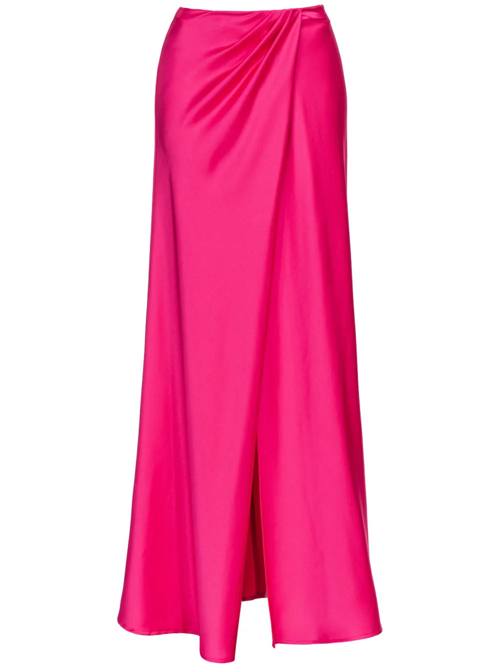 Draped Front-Slit Maxi Skirt