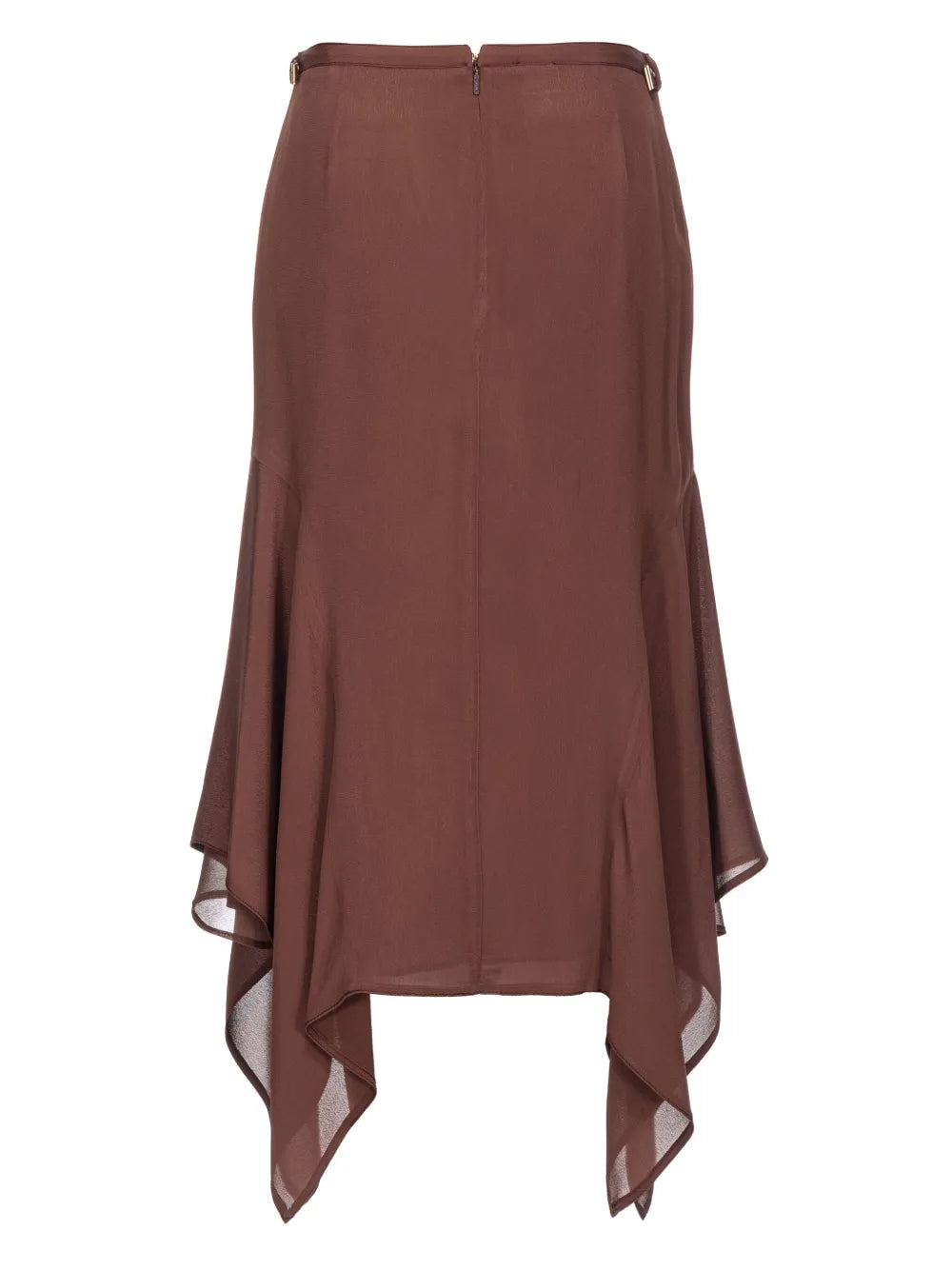 Belted Asymmetric Midi Skirt
