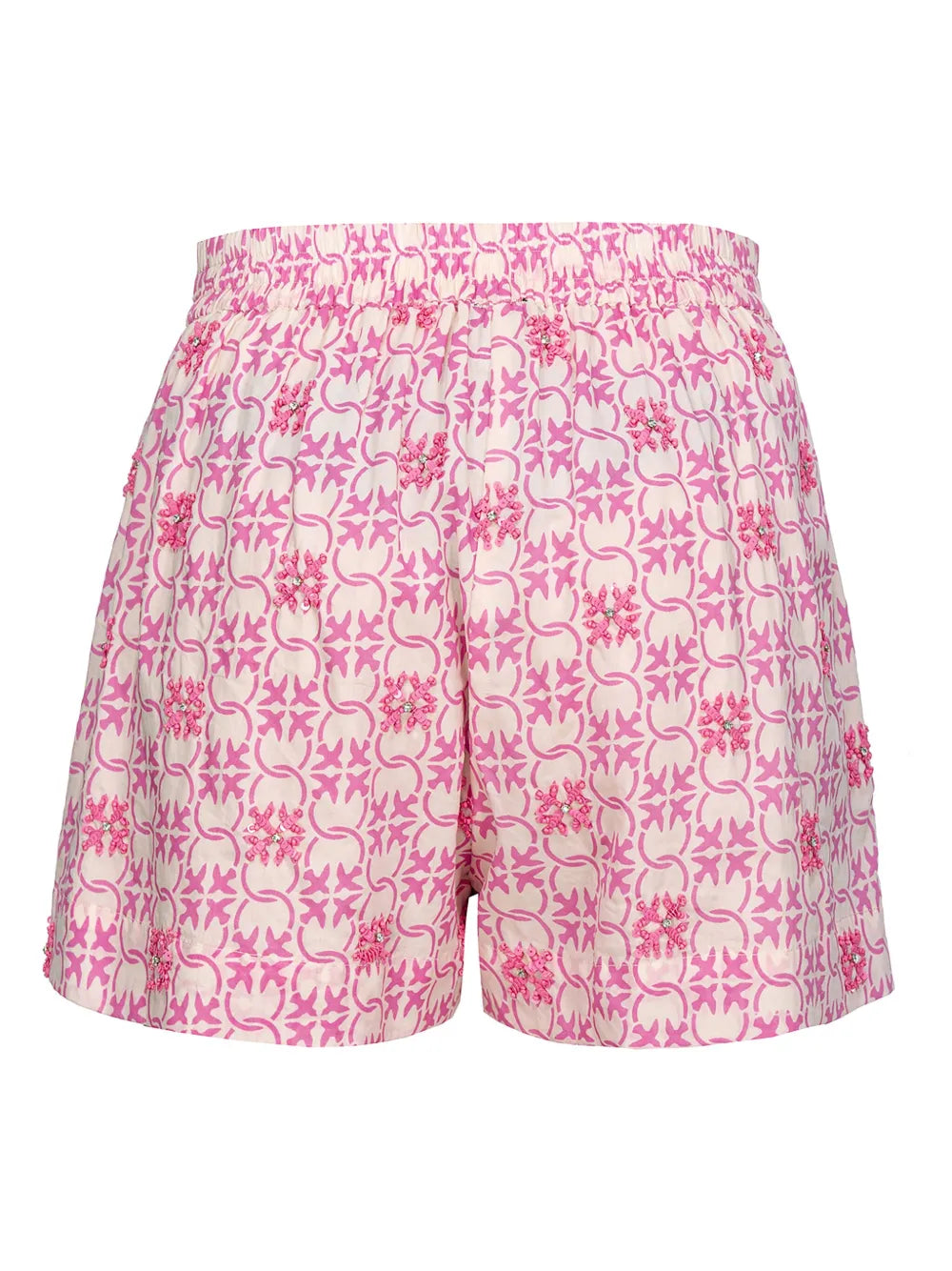 Monogram-Pattern High-Waist Shorts
