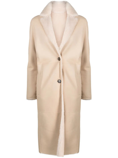 Lammmantel Button-Up Coat