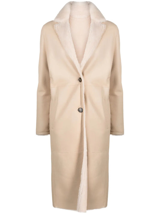 Lammmantel Button-Up Coat