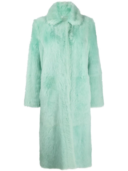 Single-Breasted Shearling Coat