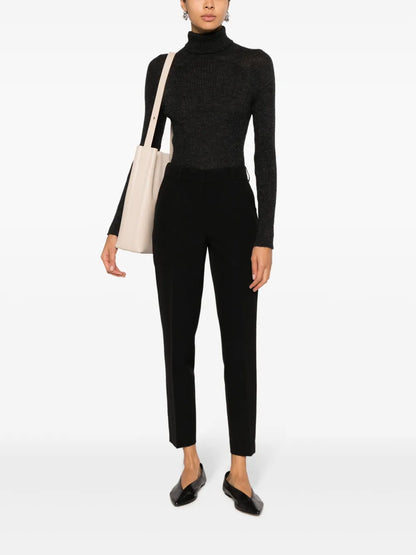 Mid-Rise Cropped Trousers