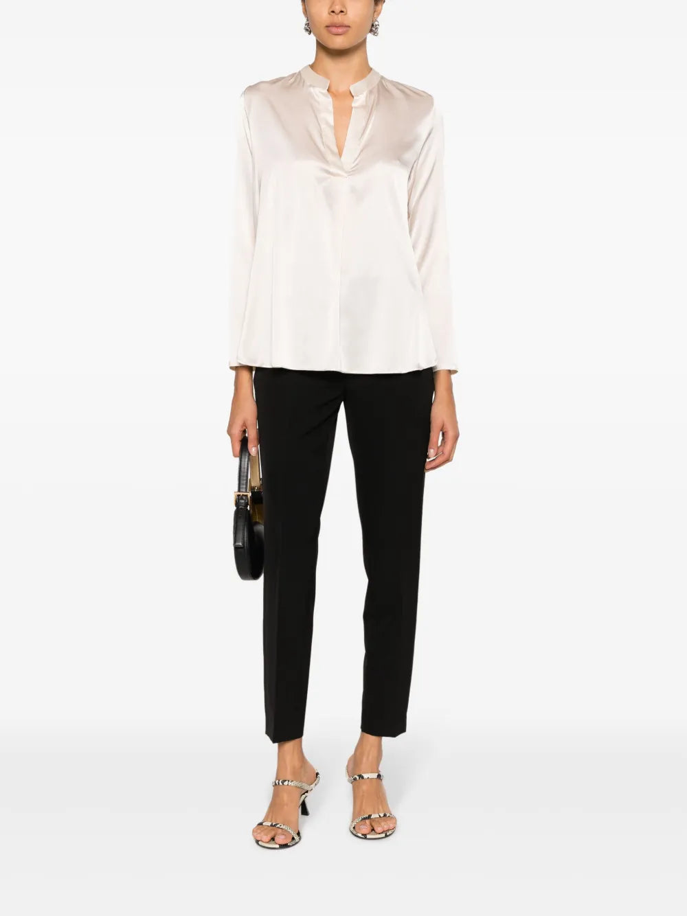 V-Neck Silk Blouse