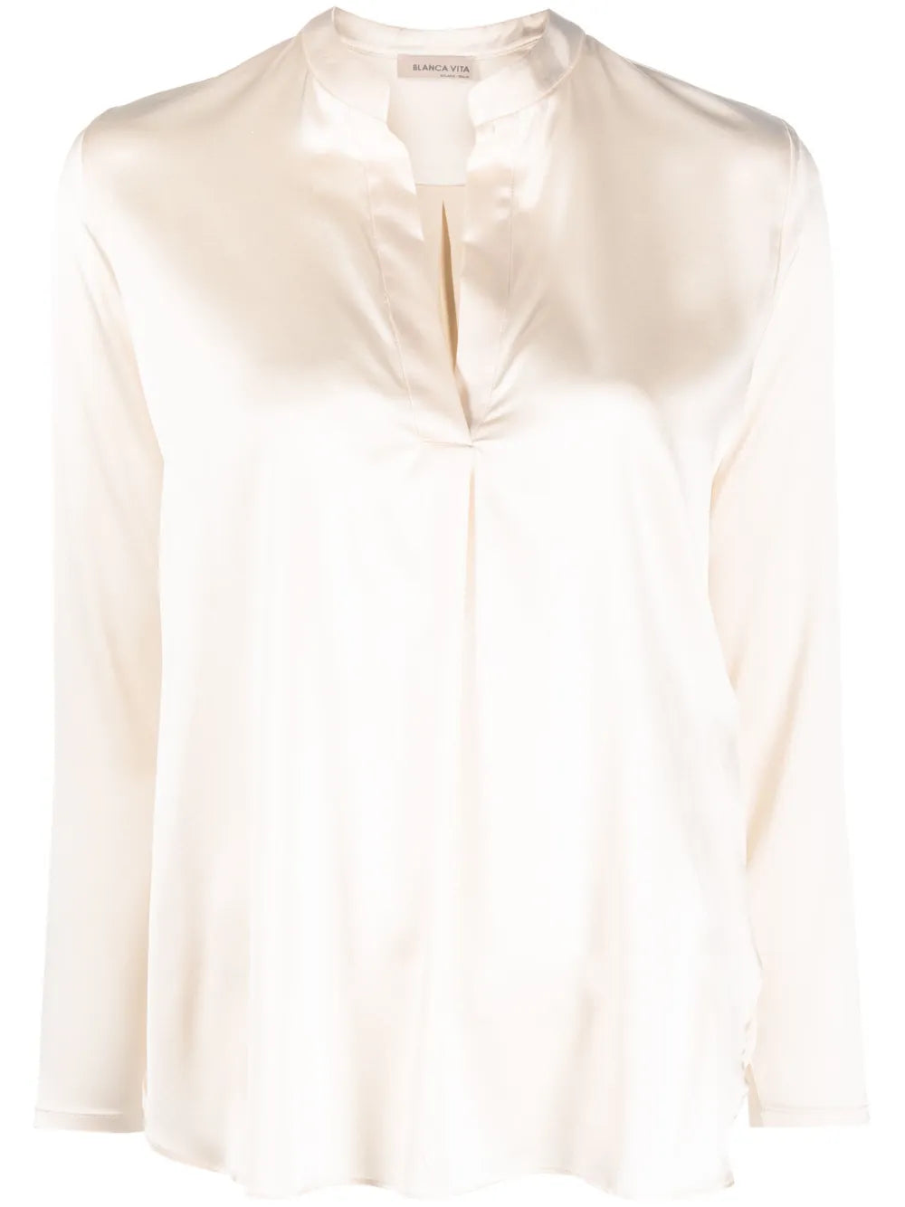 V-Neck Silk Blouse