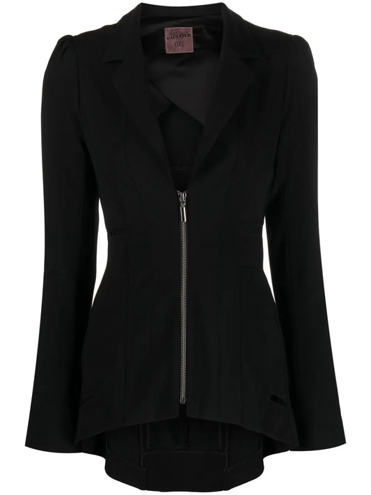 Cut-Out Zip-Up Jacket