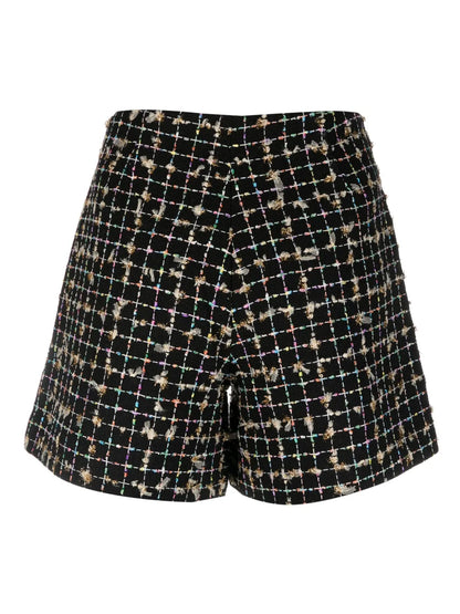 Bouclé Textured Short Shorts