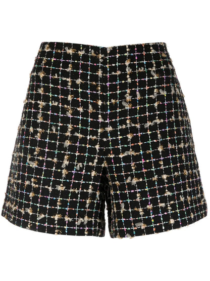 Bouclé Textured Short Shorts