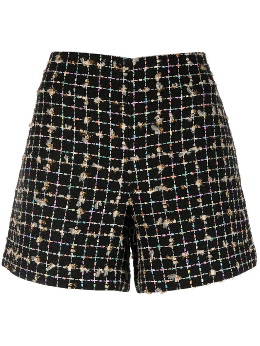 Bouclé Textured Short Shorts