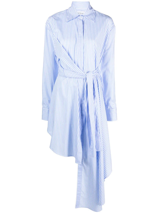 Draped Asymmetric Shirtdress