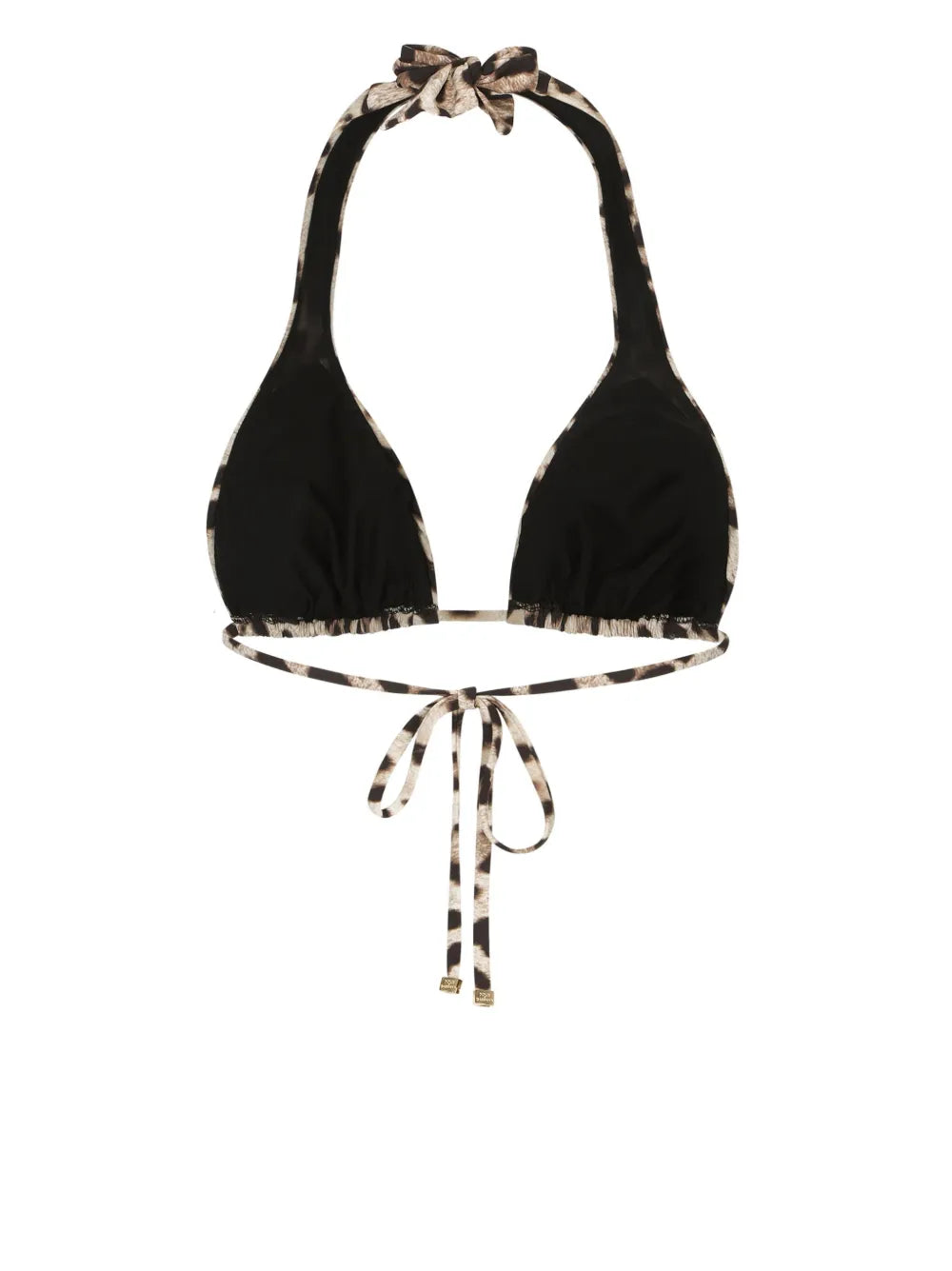Leopard-Print Triangle Bikini Top