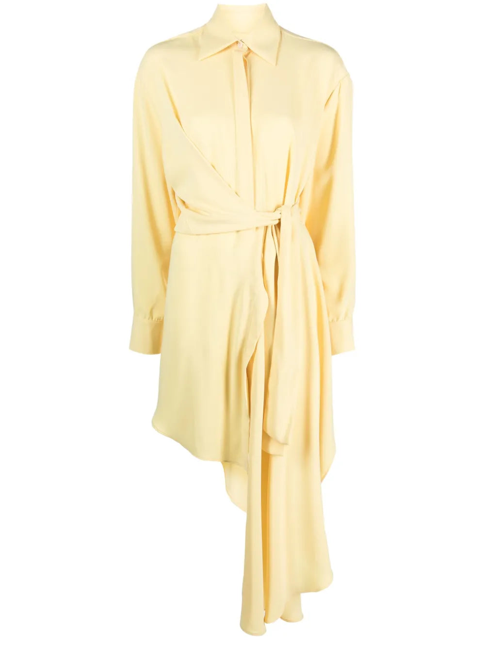 Draped Asymmetric Shirtdress