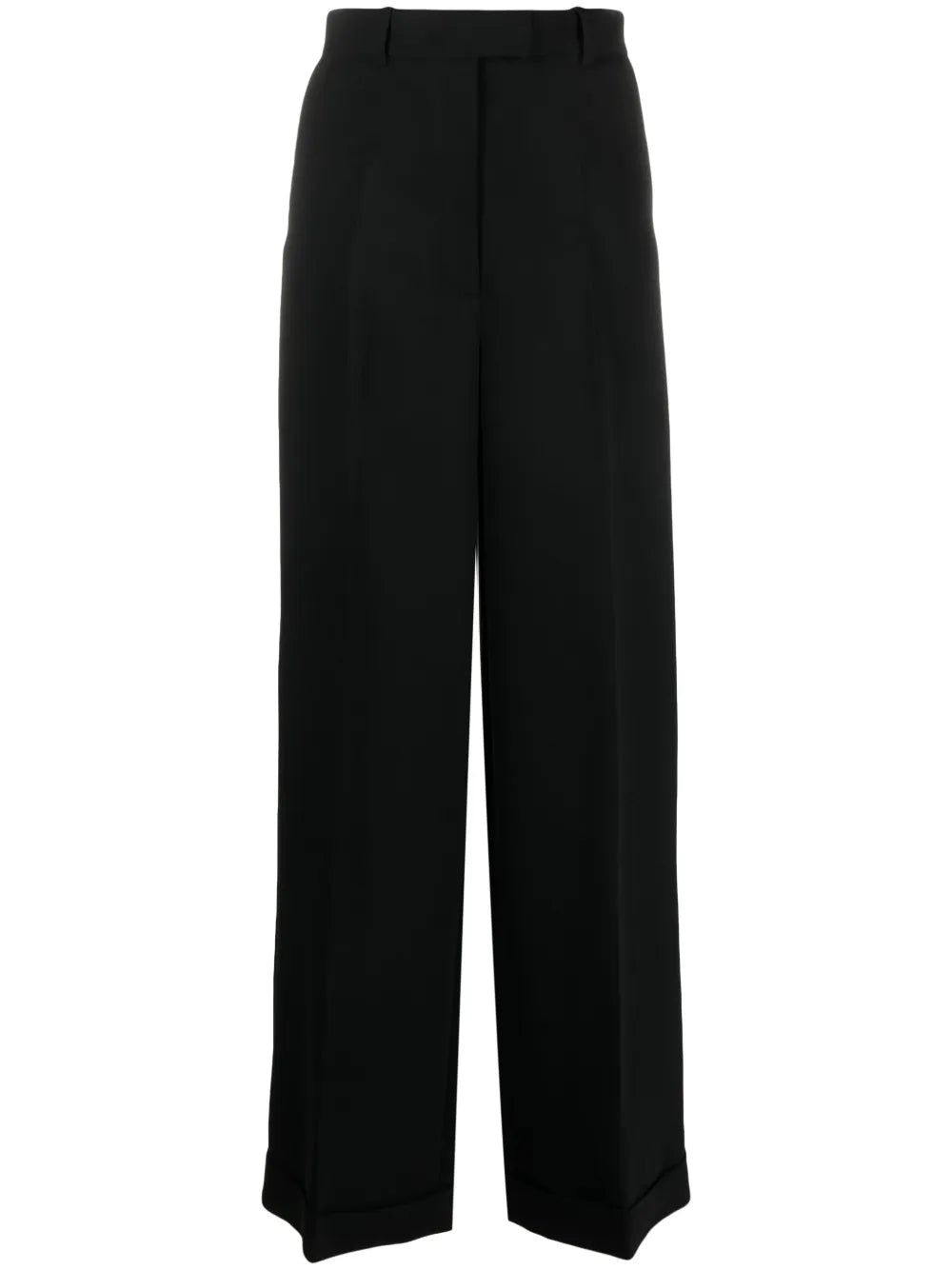 Pressed-Crease Concealed-Fastening Tailored Trousers