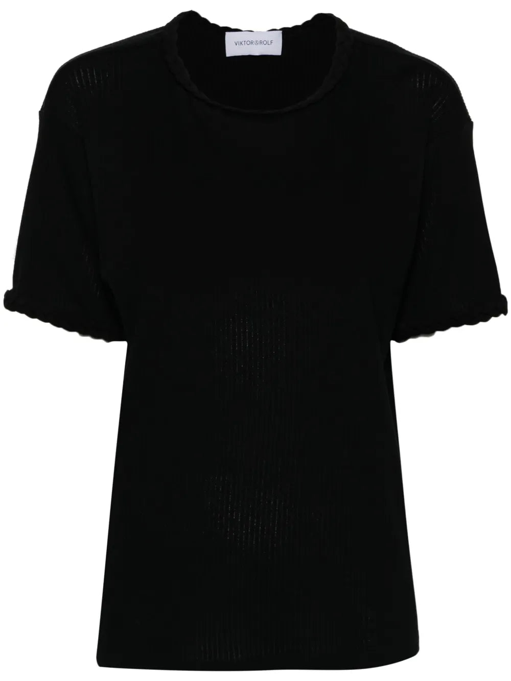 Braid-Detail Cotton T-Shirt
