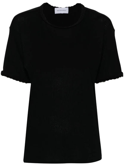 Braid-Detail Cotton T-Shirt