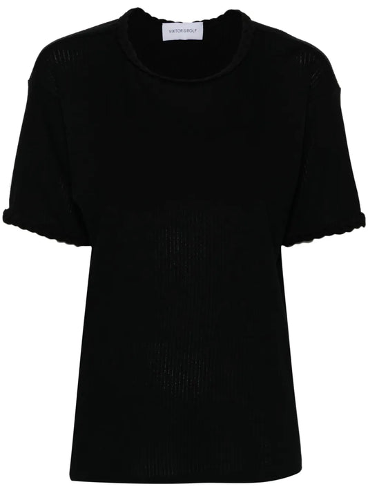 Braid-Detail Cotton T-Shirt