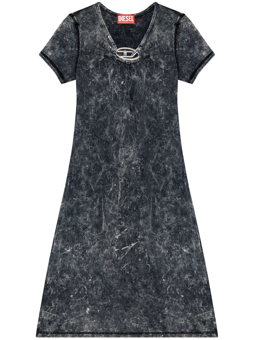 D-Crespe A-Line Denim Dress