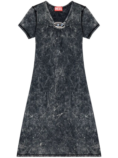 D-Crespe A-Line Denim Dress