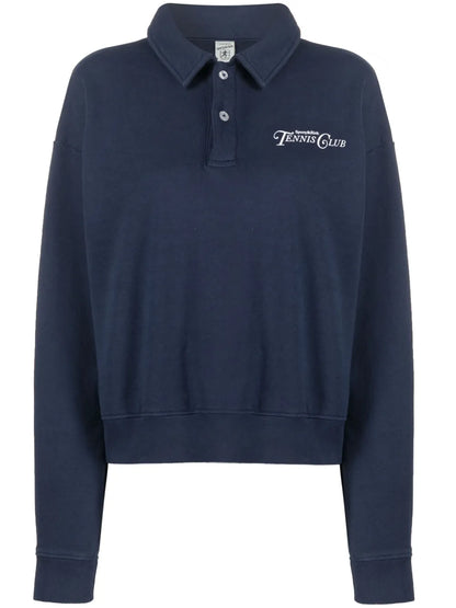 Logo-Print Cotton Polo Top