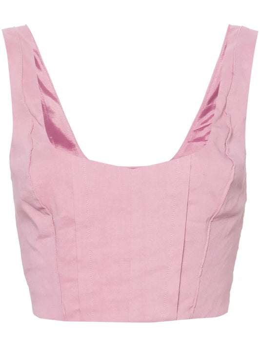Corset-Style Crop Top